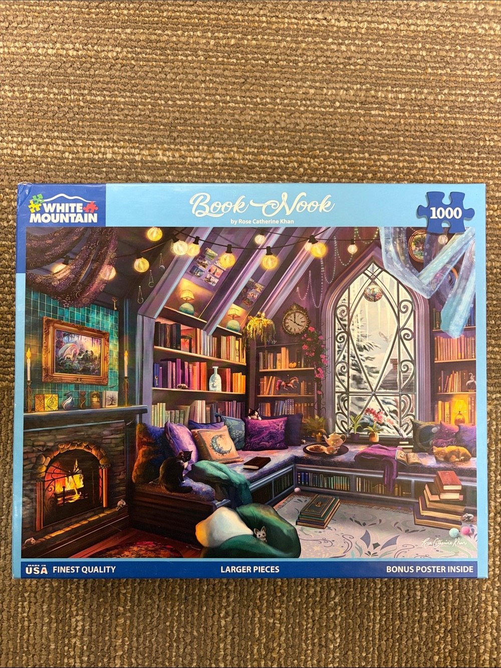 1000-Piece White Mountain Puzzle 🧩 “Book Nook”